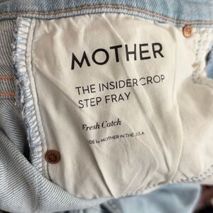 MOTHER Light Blue Insider Crop Jeans